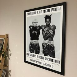 warhol and basquiat vintage boxing poster noframed, gift.jpg