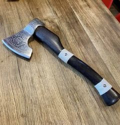 handmade forged axe unique design gift free shipping