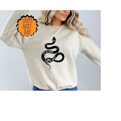 do no harm take no shit snake sweatshirt, women's snake moon phases short sleeve sweater, unisex reptile witchy top, uni