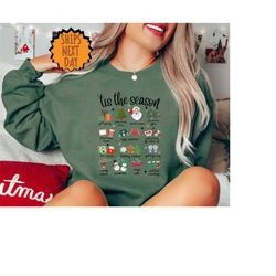 tis the season sweatshirt,tis the season christmas sweat,vintage santa sweater,christmas gift,christmas funny sweater,cu