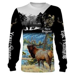 elk hunting custom name 3d all over print shirts, face shield &8211 personalized hunting gifts &8211 fsd268