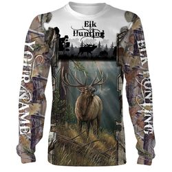 Elk hunting Custom Name 3D All over print T-shirt, Long sleeves, Hoodie, Zip up hoodie Plus size &8211 FSD133