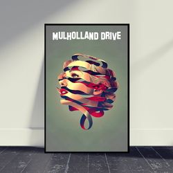 mulholland drive movie poster wall art, room decor, home decor, art poster for gift, vintage movie poster, movie print.j