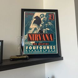nirvana poster, nirvana concert poster, vintage poster, no framed, gift.jpg