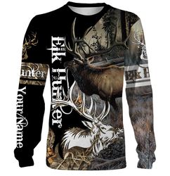 elk hunting elk tattoo custom name 3d all over print shirt t-shirt, hoodie &8211 personalized gifts for elk hunter chipt