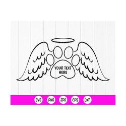 pet memorial svg, pet loss gift svg,sympathy loss of pet,angel wings,paw print,dog memorial svg,cat memorial svg,instant