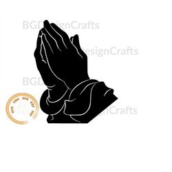 praying hands svg, praying hands silhouette, cut file, clipart, svg file for cricut