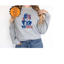 Trump 'Merica Sweatshirt,Trump Funny 4th of July Sweater,Trump Republican Sweater,4th Of July,Great America Funny 4th of