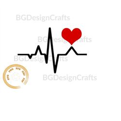 Heartbeat SVG, Heart SVG, Heartbeat DXF, Clipart, Png, svg file for cricut