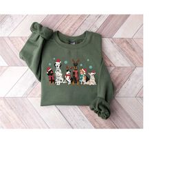 Christmas Dogs Sweatshirt, Dog Lover Sweater, Holiday Sweater, Christmas Shirt, Dog Gift, Cute Dogs, Gift for Dog Lover,