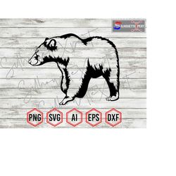 polar bear svg, polar bear silhouette 1, bear svg - clipart, cricut, cnc, vinyl cutter, decal sticker