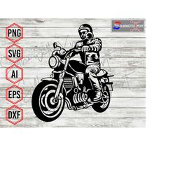 motorcycle svg, riding svg, rider svg- cricut, cnc, laser, vinyl cutter, decal sticker, t-shirt file.
