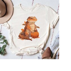 bearded dragon fall season shirt, cute autumn bearded dragon shirt, autumn leaves bearded dragon gift owner