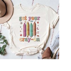 get your crayon shirt, vintage crayon shirt, teacher shirt, back to school shirt