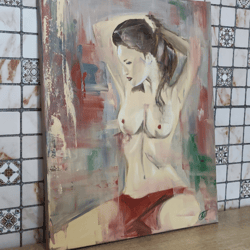 oil painting on canvas/ nude girl/ nude style/ author's work/ the only copy/ original gift/ for interior