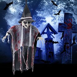 halloween witch ghost hanging decoration