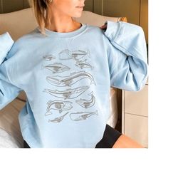 whale skeleton shirt, types of whale  shirt, whale  lover gift