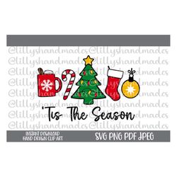 tis the season svg, tis the season png, christmas clipart, christmas saying svg, christmas png, christmas tree svg, hot