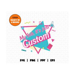 custom my job it's just teach png svg, custom teacher svg, pink teacher design, funny teacher, my job is custom svg, per