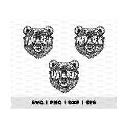 bear family svg, floral bear svg, family bear svg, mama bear dxf, papa bear png, baby bear eps, sublimation design