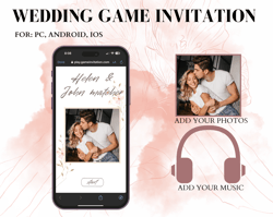 wedding digital invitation surprise memory game with you photos, text and music 002
