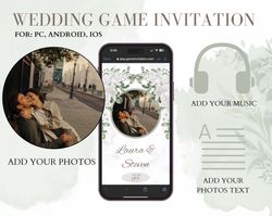 wedding digital invitation surprise memory game with you photos, text and music 003