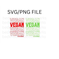 vegan for the animals, retro design, svg and png