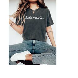 Awkward Introvert Shirt, Sarcastic Comfort Colors TShirt, Funny Social Anxiety T-Shirt, Antisocial Mom Life Shirt, Vinta