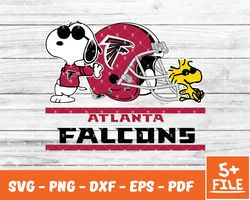 atlanta falcons snoopy nfl svg , snoopy  nfl svg, team nfl svg 02