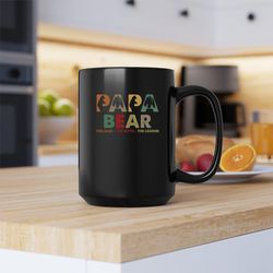 papa bear mug, papa bear coffee and tea gift mug, papa bear gift mug