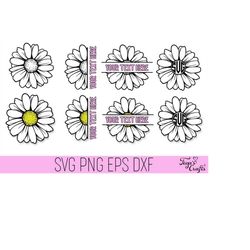 daisy svg files pack, daisy flower svg, daisy cricut, daisy monogram svg, half daisy svg, daisy monogram cricut, flower