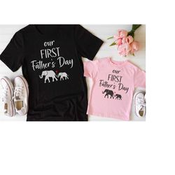 our first fathers day svg, 1st fathers day design, daddy and me outfit, fathers day gift, baby boy girl svg, fathers day