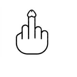 penis middle finger svg, fuck you svg, fuck off svg. vector cut file cricut, silhouette, sticker, decal, stencil, pin, p