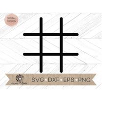 Tic Tac Toe svg files pattern for laser cutting