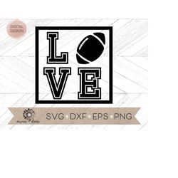 love football svg - football svg - football cricut cut file - football silhouette cut file