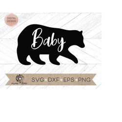 baby bear svg - baby bear cricut cut file - baby bear cut file - baby bear silhouette cut file - newborn svg
