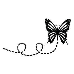 butterfly silhouette svg, png, jpg files. butterfly with path. digital download.