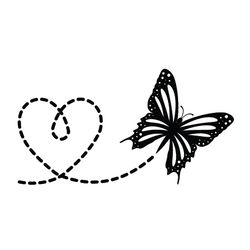 butterfly silhouette svg, png, jpg files. butterfly with path. digital download.