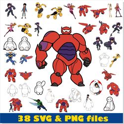 big hero 6 disney svg bundle, big hero 6 png, big hero disney svg cricut, disney bundle png, big hero 6 vector svg png