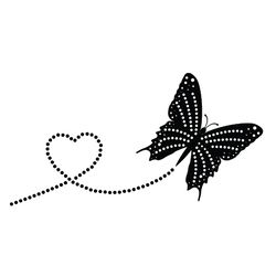 butterfly silhouette svg, png, jpg files. butterfly with path. digital download.