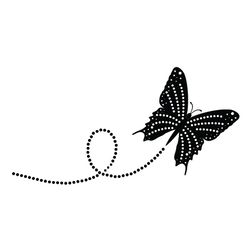 butterfly silhouette svg, png, jpg files. butterfly with path. digital download.