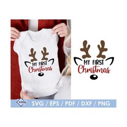 my first christmas svg, my 1st christmas, little deer, baby first xmas svg, 2021, laser cut file, glowforge, cricut, sil