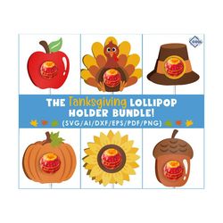 bundle, lollipop holder svg, thanksgiving favors, for kids, for guests, turkey, chocolate holder svg, fall, craft for ki