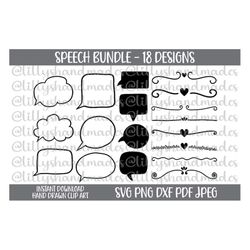 speech bubble svg, thought bubble svg, speech bubble png, decorative svg speech bubble clipart, thought bubble clipart,