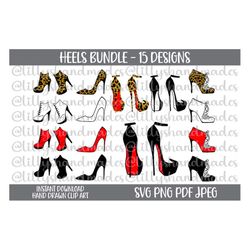 high heel svg, high heel shoe svg, stiletto svg, high heels svg, women shoes svg, shoe clipart, fashion girl svg, high h