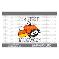 my first halloween svg, my 1st halloween svg, baby halloween svg, my first halloween png, kids halloween svg, happy hall