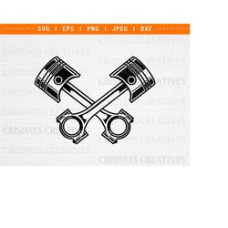 engine piston svg | mechanic piston svg | piston svg | piston vector  | piston silhouette | piston clipart | crossed pis