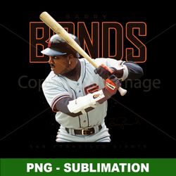 baseball legend - sublimation png download - relive the glory of barry bonds record-breaking career