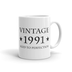 30th birthday gift, vintage 1991 mug, gift for 30th birthday