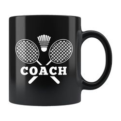 badminton coach gift, badminton coach mug, badminton gift